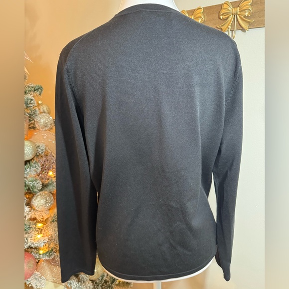 Pendleton Petite Embroidered Silk Blend Cardigan Sweater Size Medium Petite - Picture 3 of 4